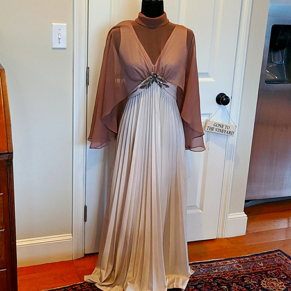Gorgeous vintage gown with capelet